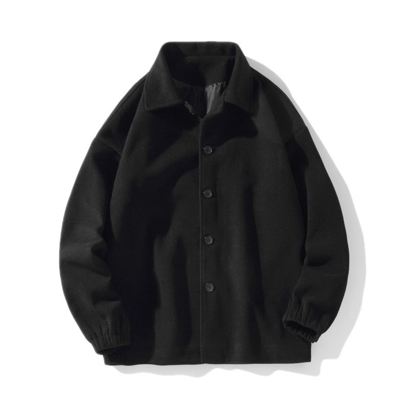 Men's Loose-Fit Wool Blend Coat