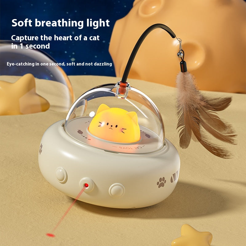 Smart Teaser Cat Toy Electric UFO Stick With Bell Training Pet