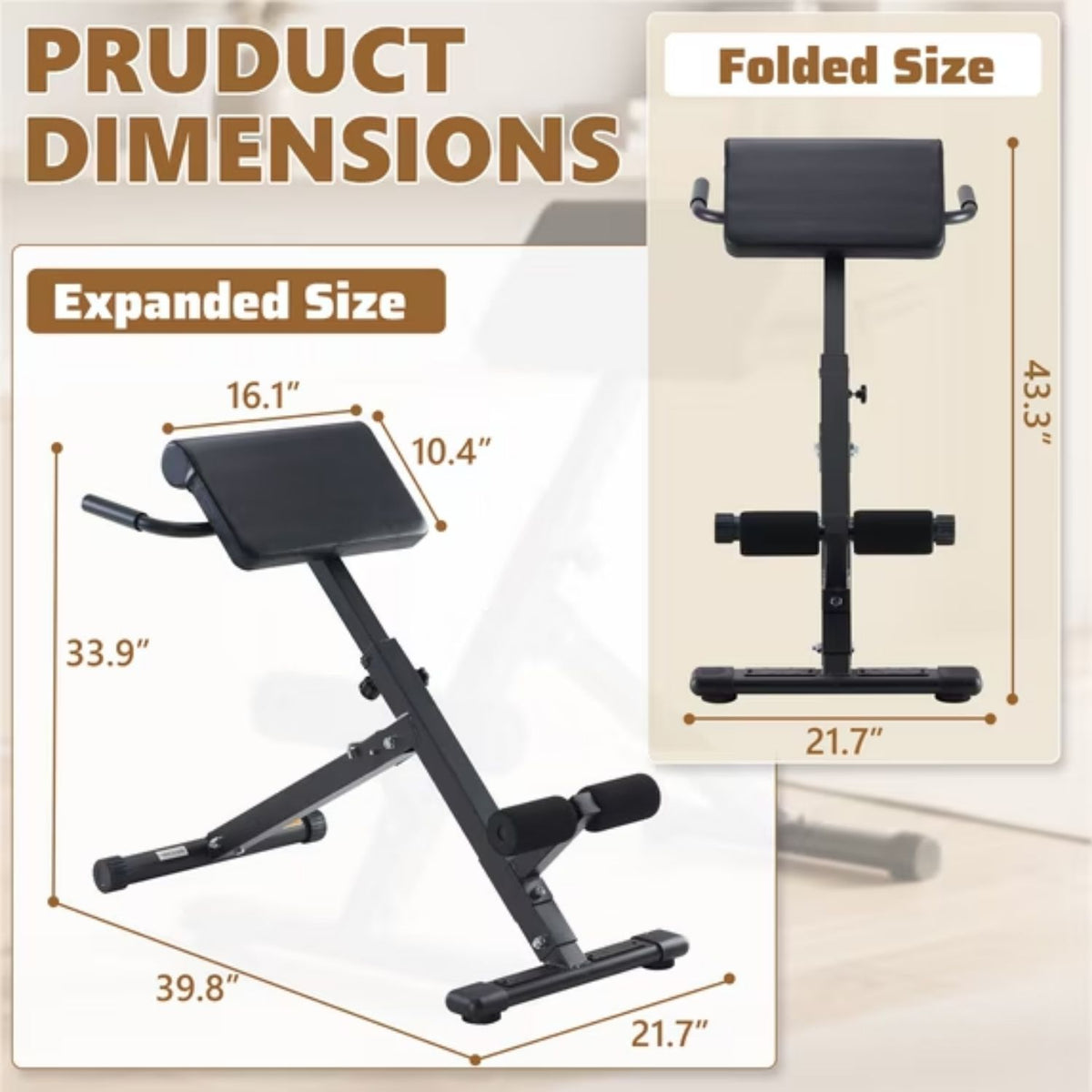 Adjustable Roman Chair Back Extension Bench