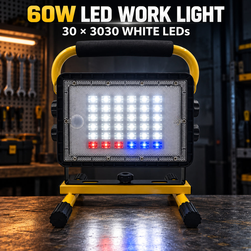 Solar Rechargeable LED Work Light & Power Bank