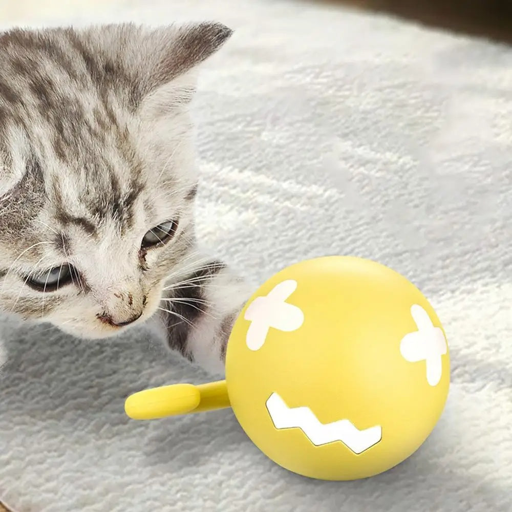 Smart Interactive Cat Toy Ball USB Rechargeable Moving Rolling