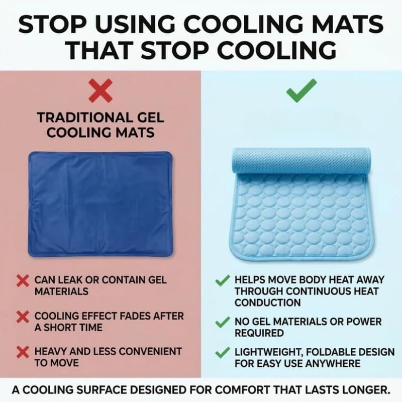 Pet Ice Silk Pad Summer Cooling For Sofa, Breathable