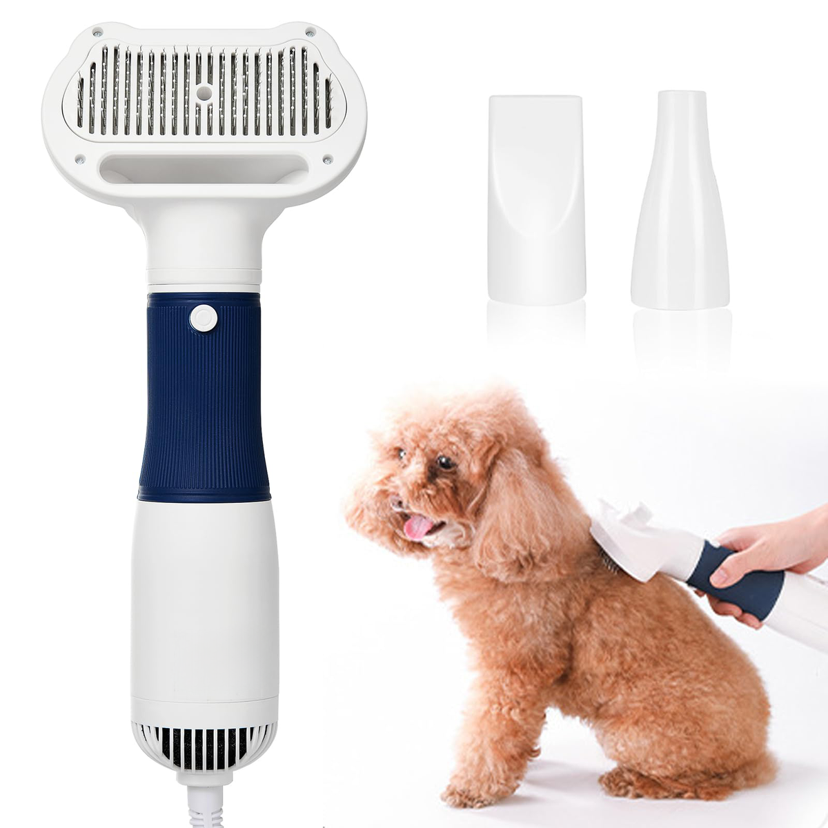 3-in-1 Pet Hair Dryer & Slicker Brush