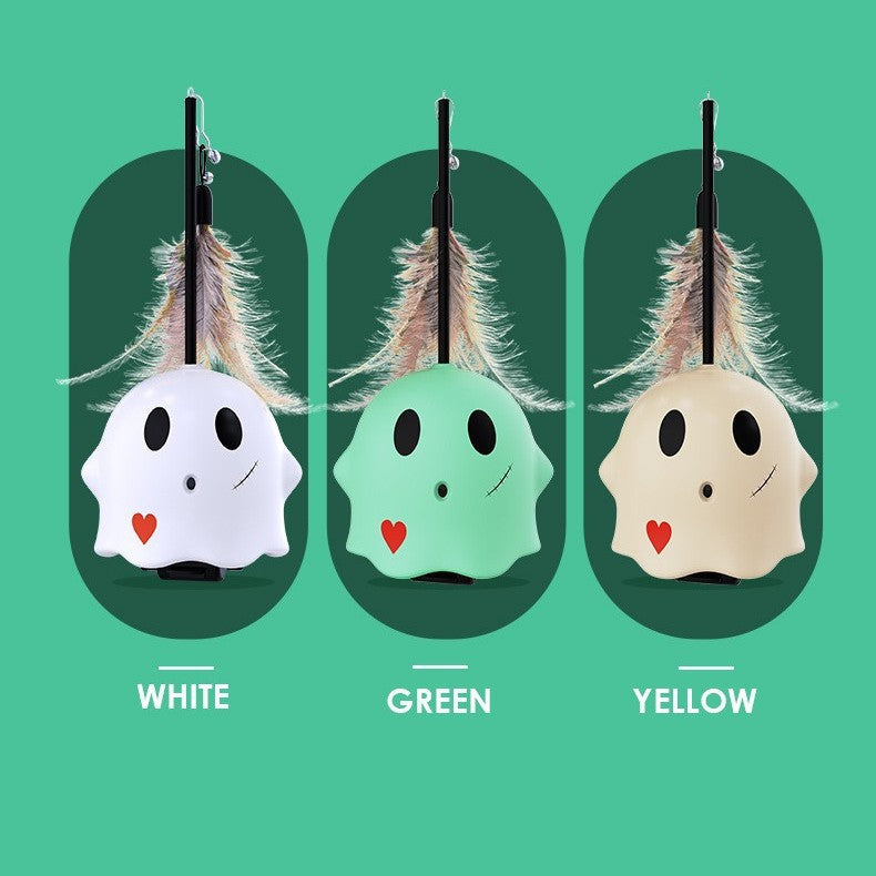 Smart Automatic Laser Cat Toy with Feathers