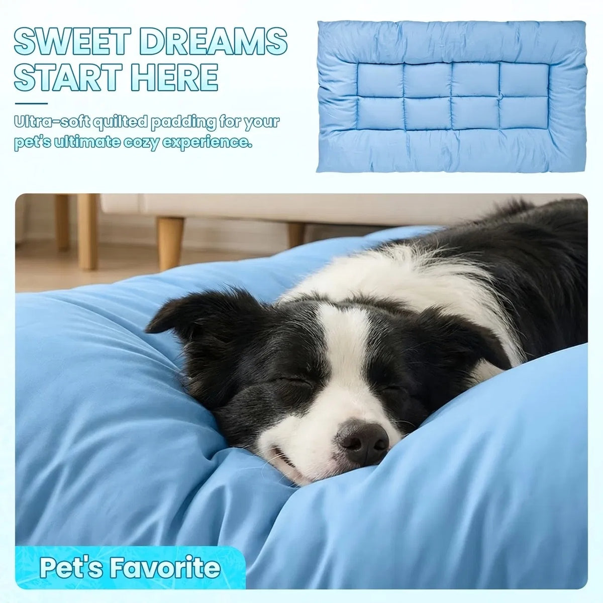 Extra-Large Cooling Dog Sofa Bed with Non-Slip Base