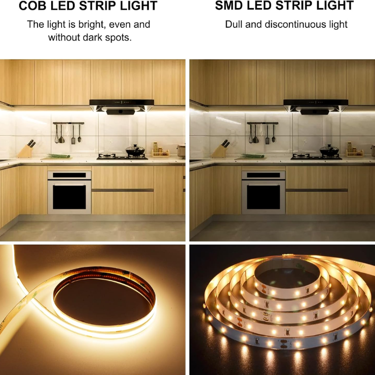 Dimmable COB LED Strip Lights Warm White 2700K