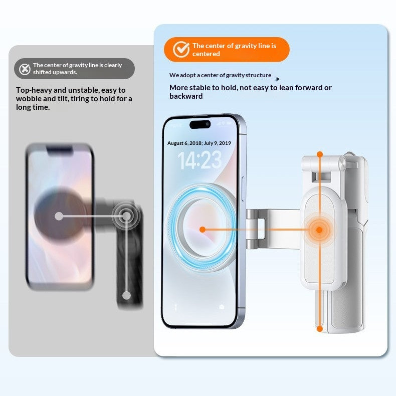 Magnetic Selfie Stick Tripod with Zoom