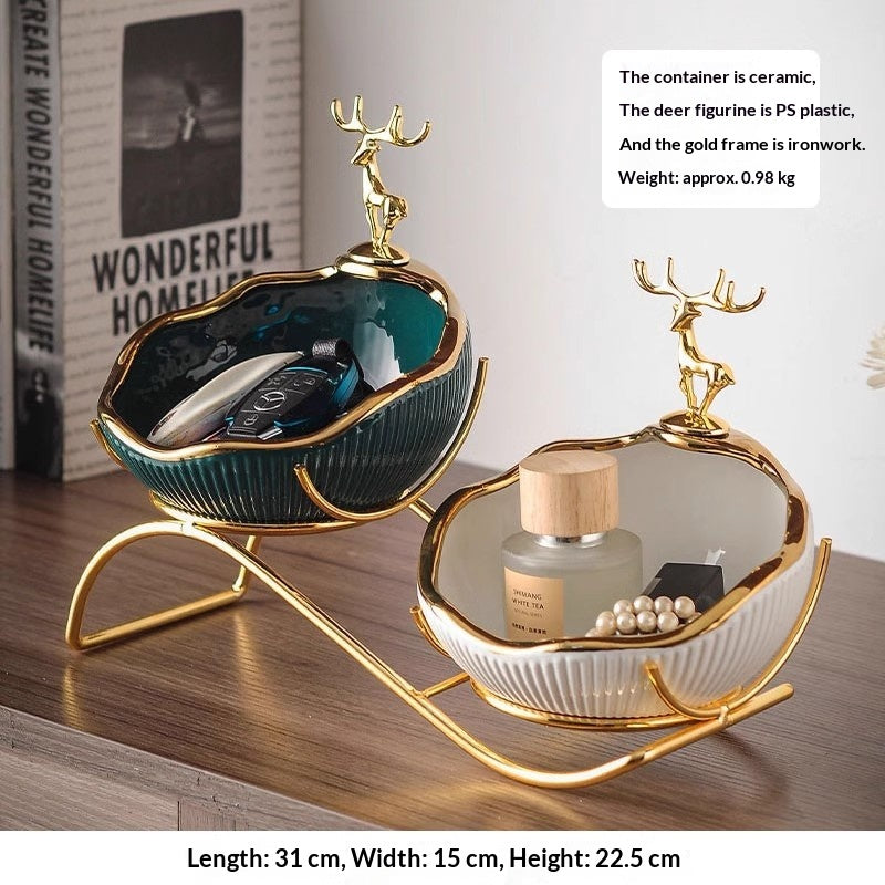 Luxury Ceramic Entryway Key Storage Tray