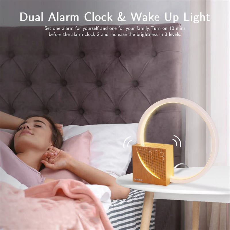 Bedside Lamp Touch Table With Natural Sounds, Desk Alarm