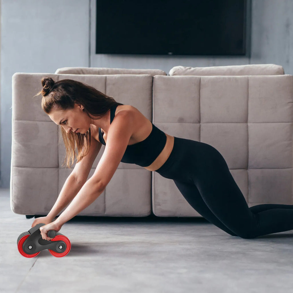 Auto-Rebound Ab Roller Wheel with Knee Pad