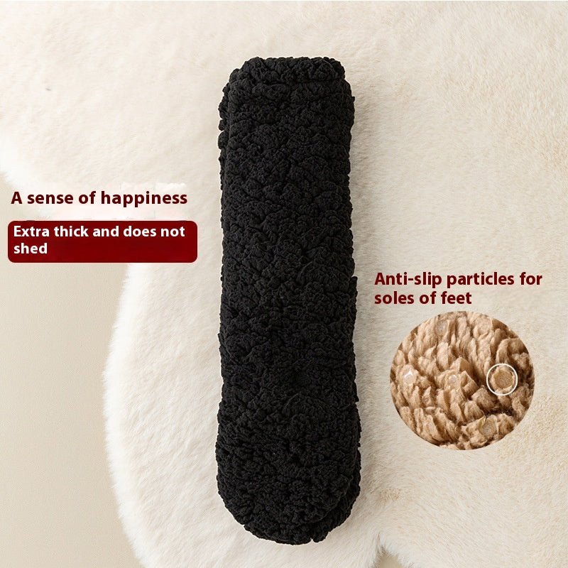 Winter Floor Socks Velvet Thicken Warm Coral Cute
