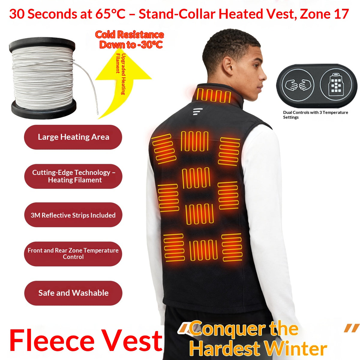 USB Heated Vest – Smart Outdoor Heating Vest