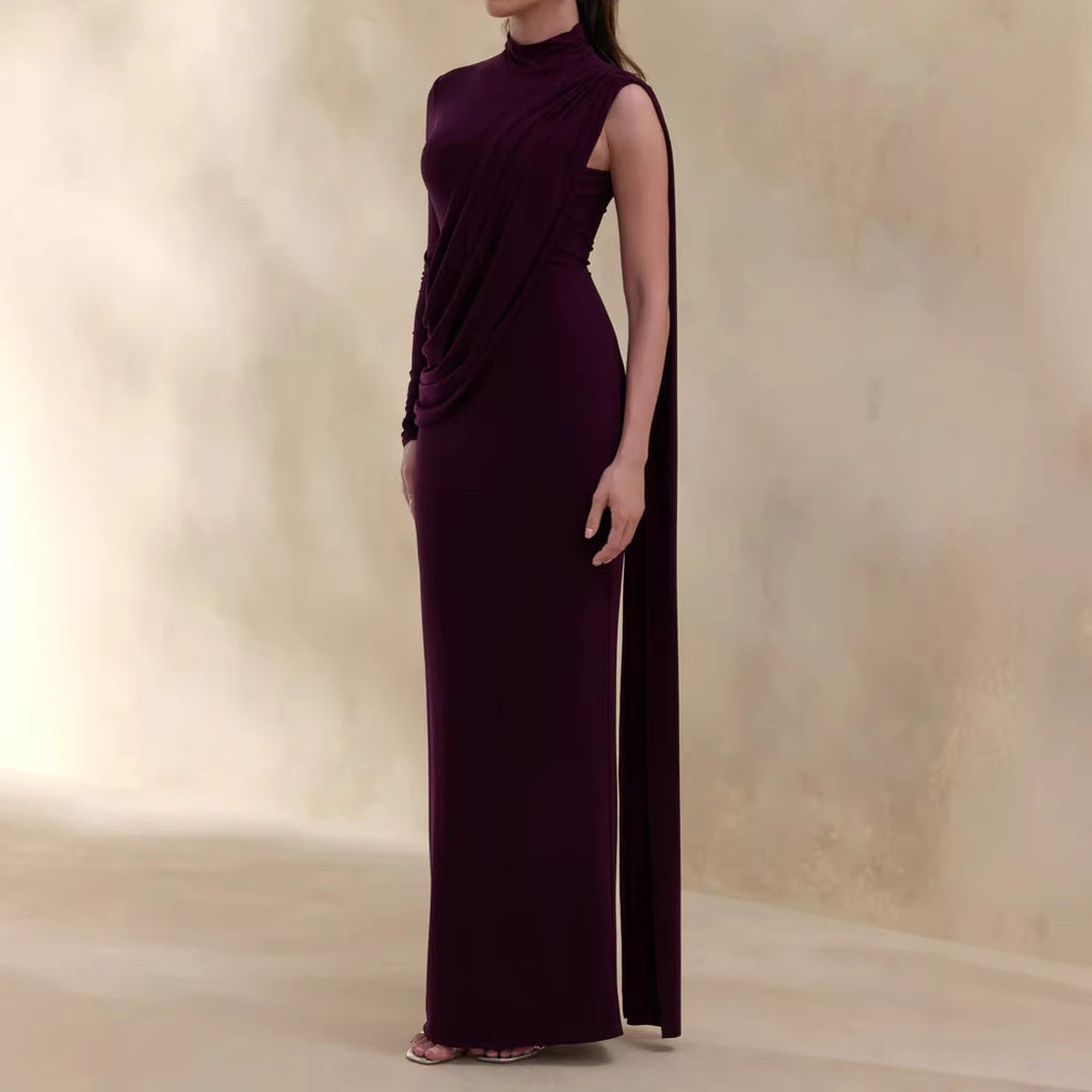 Elegant Asymmetric Sleeveless Sheath Dress