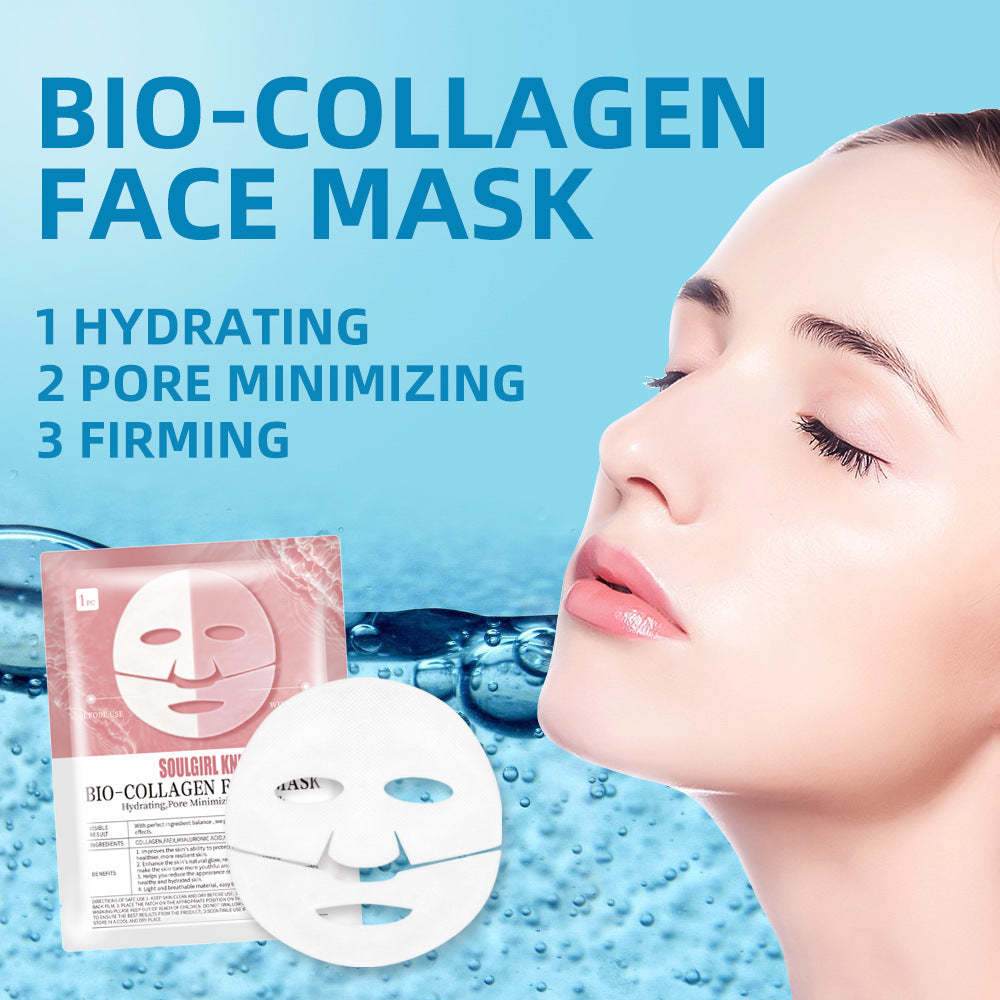 White To Transparent Collagen Split Mask Soluble Ice