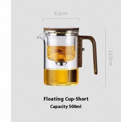 One Click Magnetic Teapot Separation Filtration Glass Tea Pot