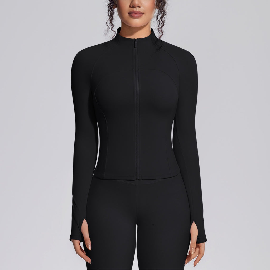 Women's Breathable Zip-Up Running & Yoga Jacket