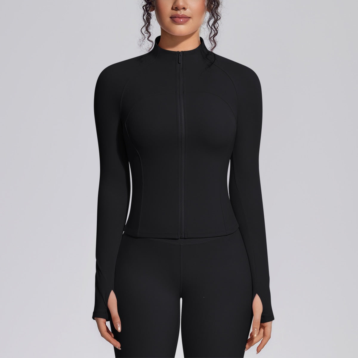 Women's Breathable Zip-Up Running & Yoga Jacket