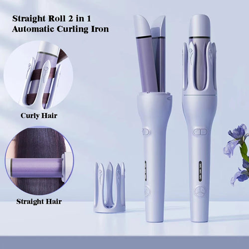 2 In 1 Automatic Hair Curler Straightener Negative Ion