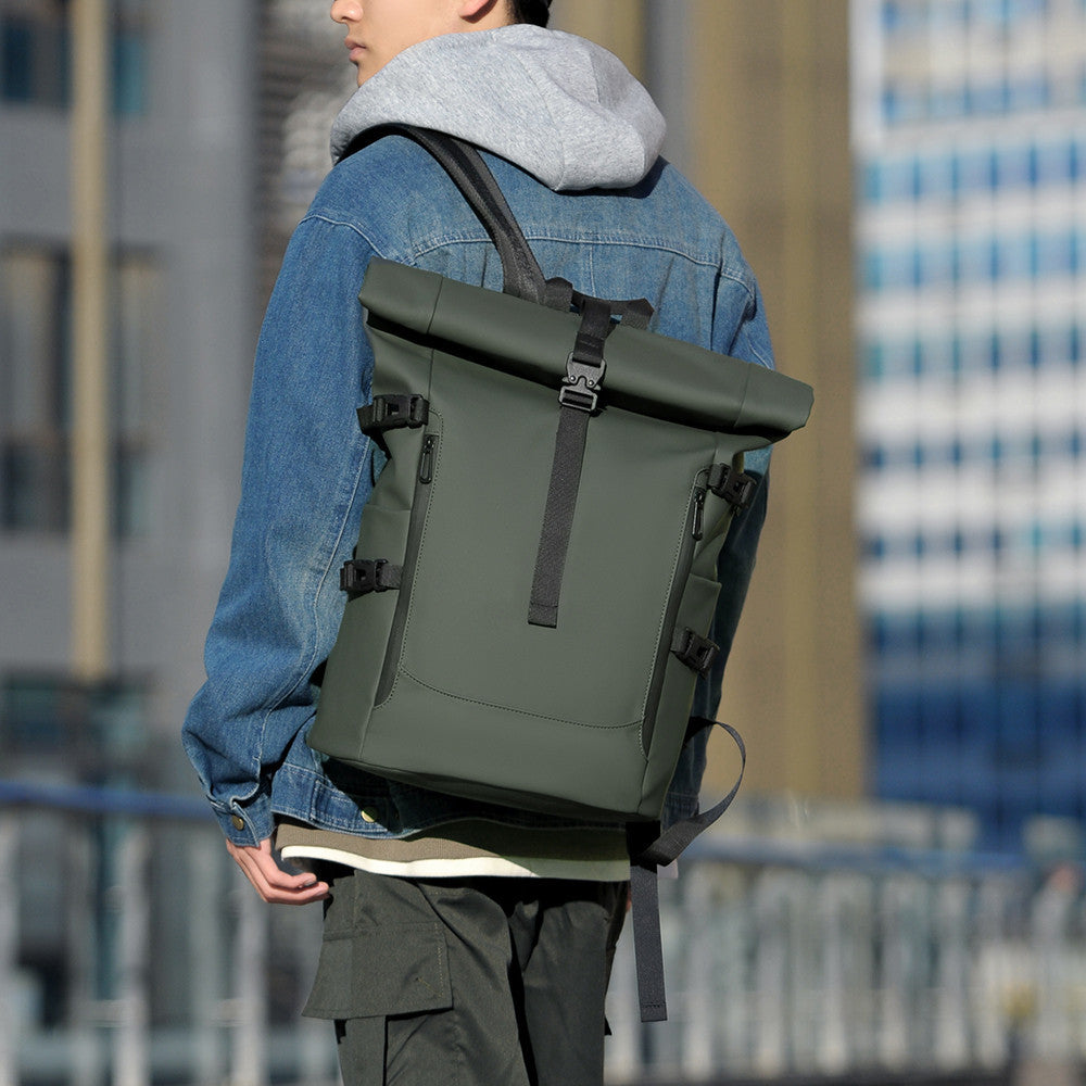 Roll-Top Waterproof Travel Backpack