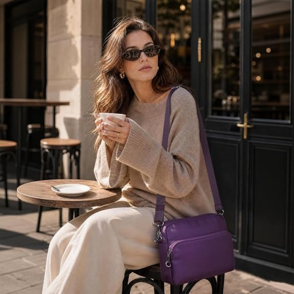 Anti-Theft RFID Crossbody Travel Bag - Lightweight Shoulder Bag