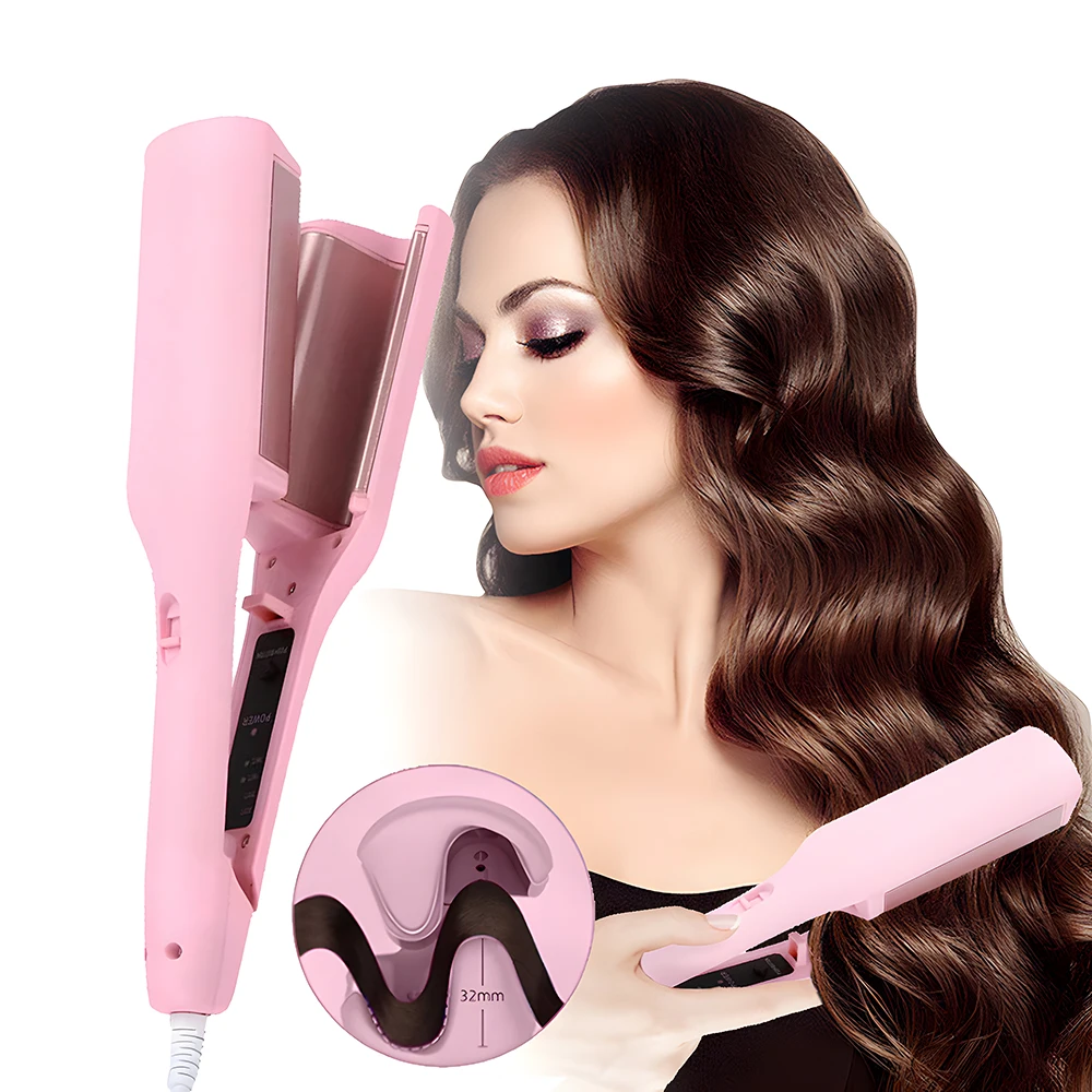 Hair Curling Iron 32mm Deep Wave Curler 4 Temperature