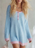 Women's Color-Block Knit Sweater Dress