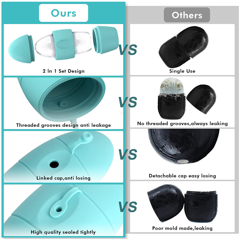 Silicone Ice Face Roller Contour Shrink Pores Remove Dark