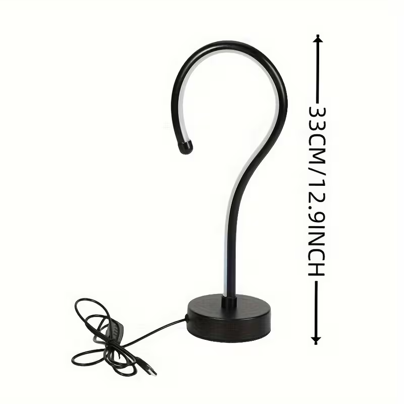 2PC Creative Question Mark Shape Table Lamp, USB Three-color