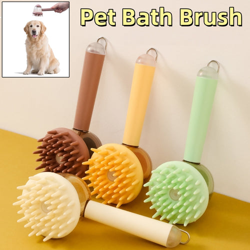 3 In 1 Pets Bath Brush For Dogs And Cats Shower Massage