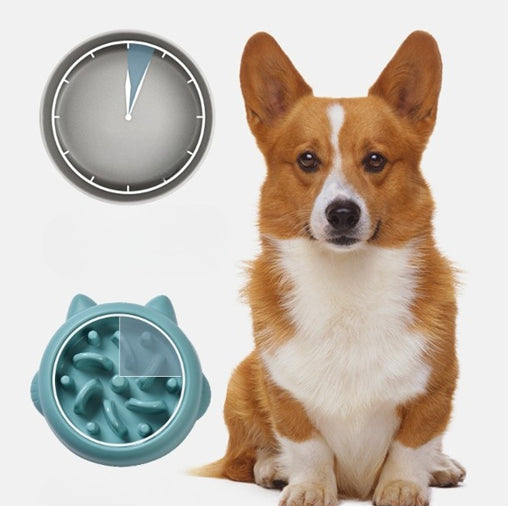 Pet Dog Cat Slow Feeder Bowls Anti Choking Dish Bowl Home