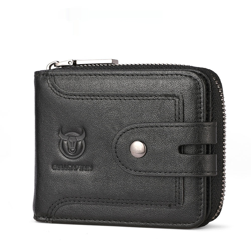 Men's Genuine Leather Zip Wallet