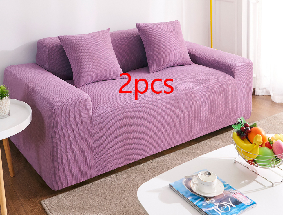 Waterproof Polar Fleece Solid Color Bomb Cover Sofa Slipcover
