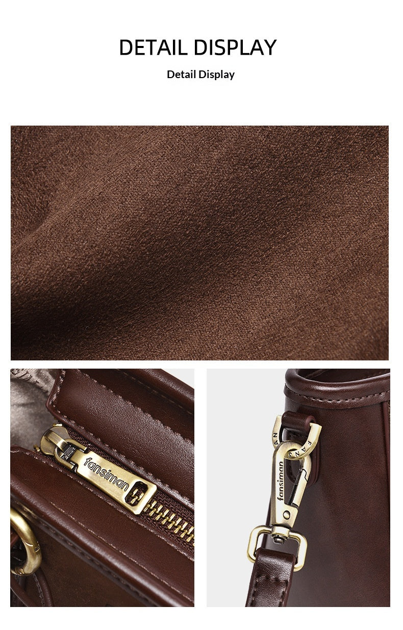 Women's Retro Small Bucket Crossbody Bag