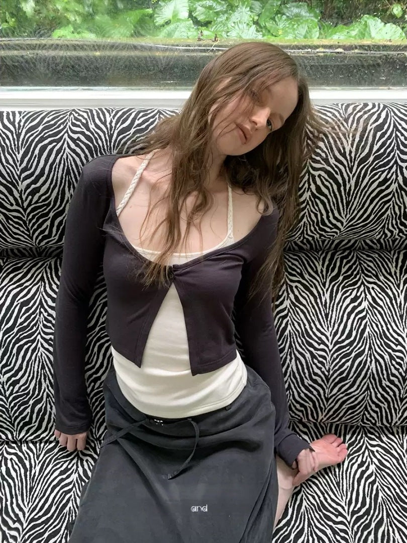 Women's Knit Cardigan & Cami Two-Piece Set