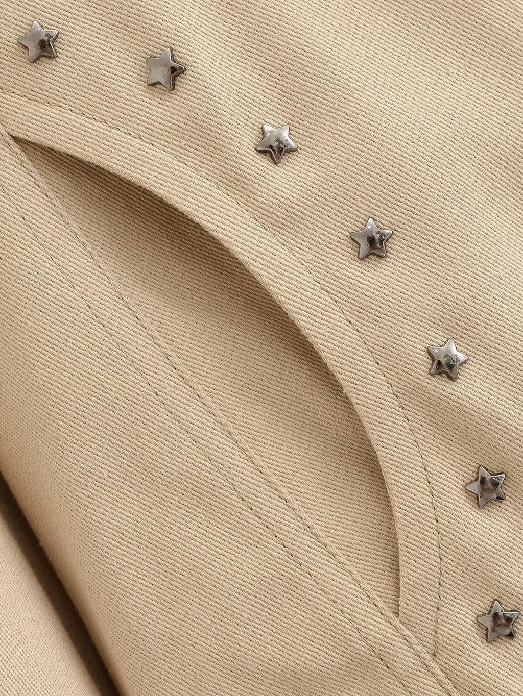 Women's Studded Stand-Collar Cropped Jacket