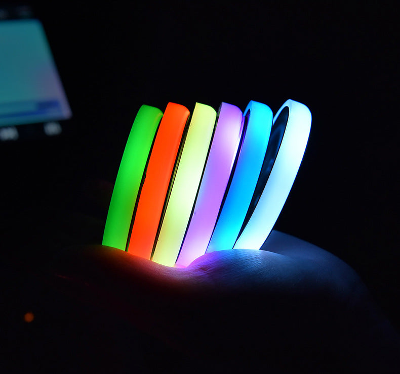 Colorful Cup Holder LED Light-up Coaster Solar USB Charging