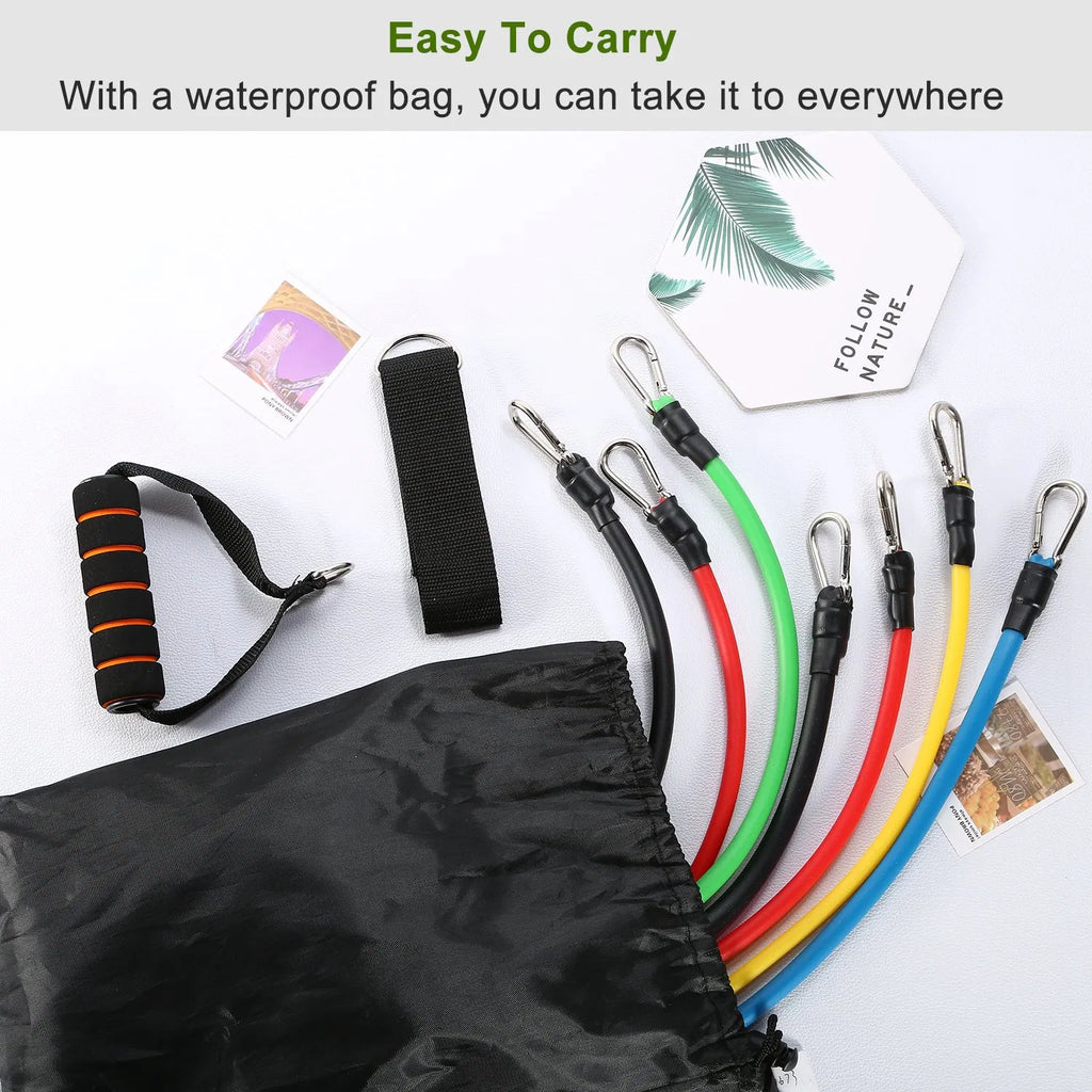 11-Piece Resistance Band Set with Handles & Door Anchor