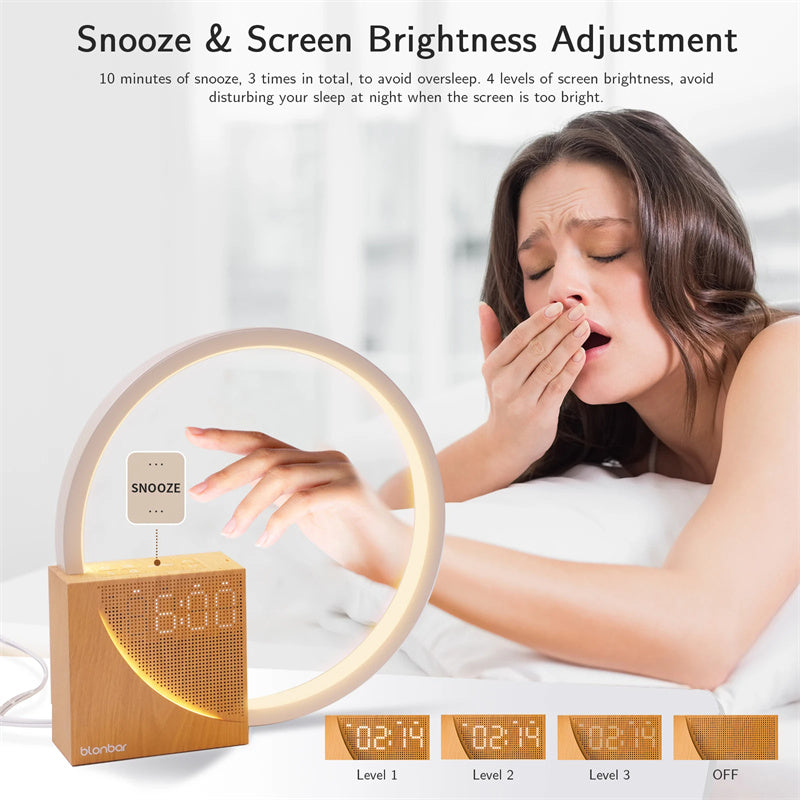 Bedside Lamp Touch Table With Natural Sounds, Desk Alarm