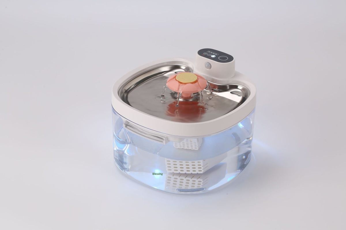 Flower Pet Water Fountain with Filter