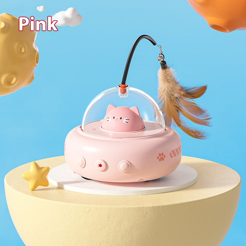 Smart Teaser Cat Toy Electric UFO Stick With Bell Training Pet