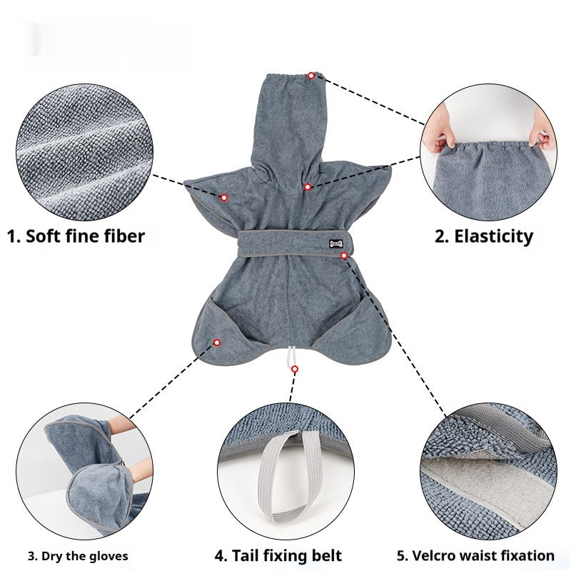 Pet Cotton Dog Bath Towel Strong Water-absorbing Quick-drying