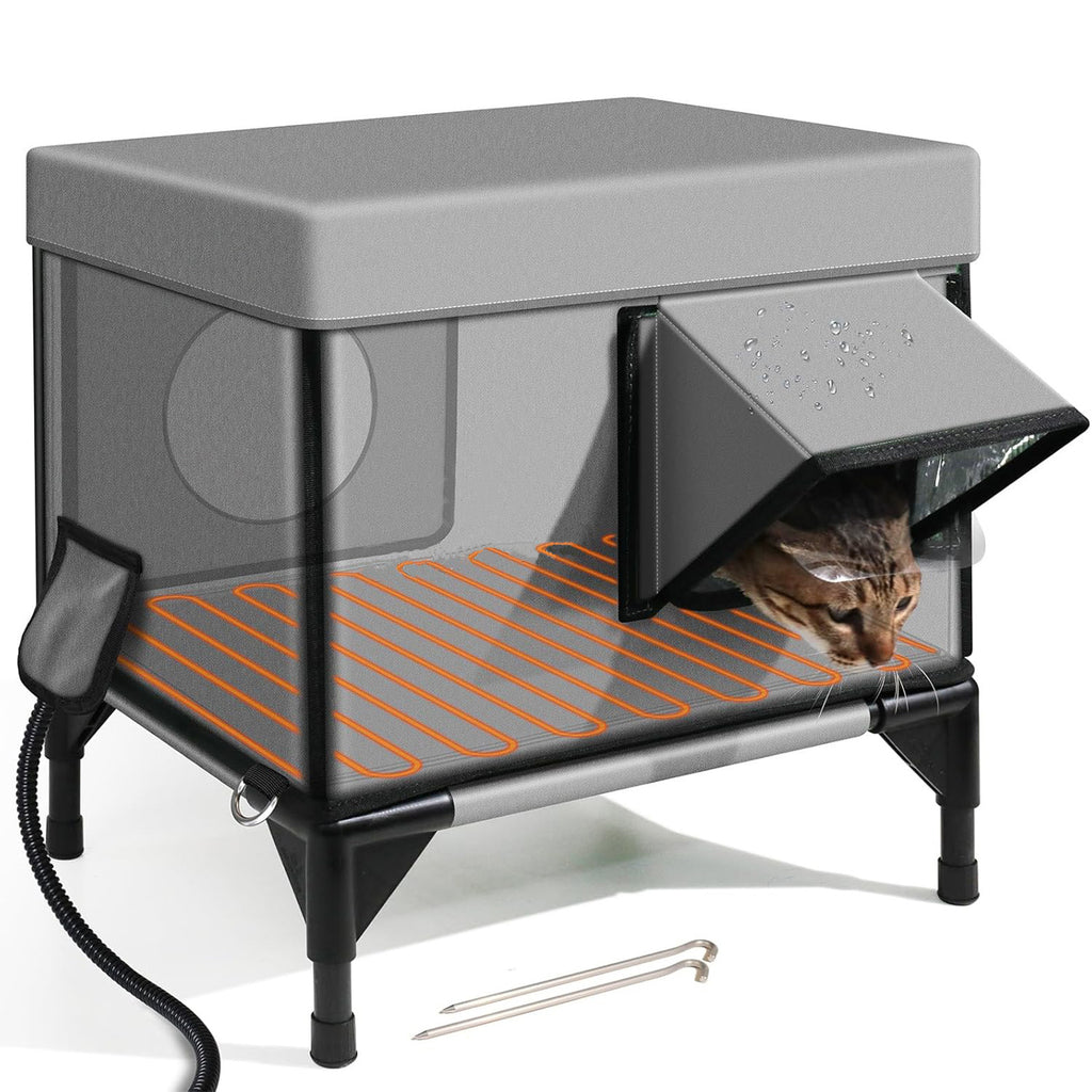 Weatherproof Heated Outdoor Cat House