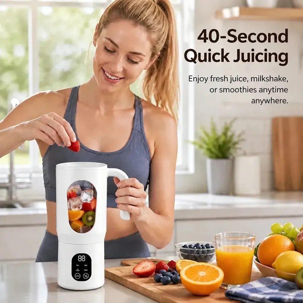 Cordless Portable Blender with LED Display