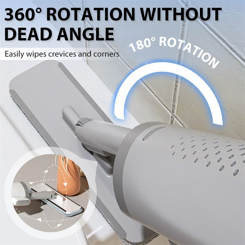 Rotatable Self-Squeeze Mini Mop With Crevice Brush Hand