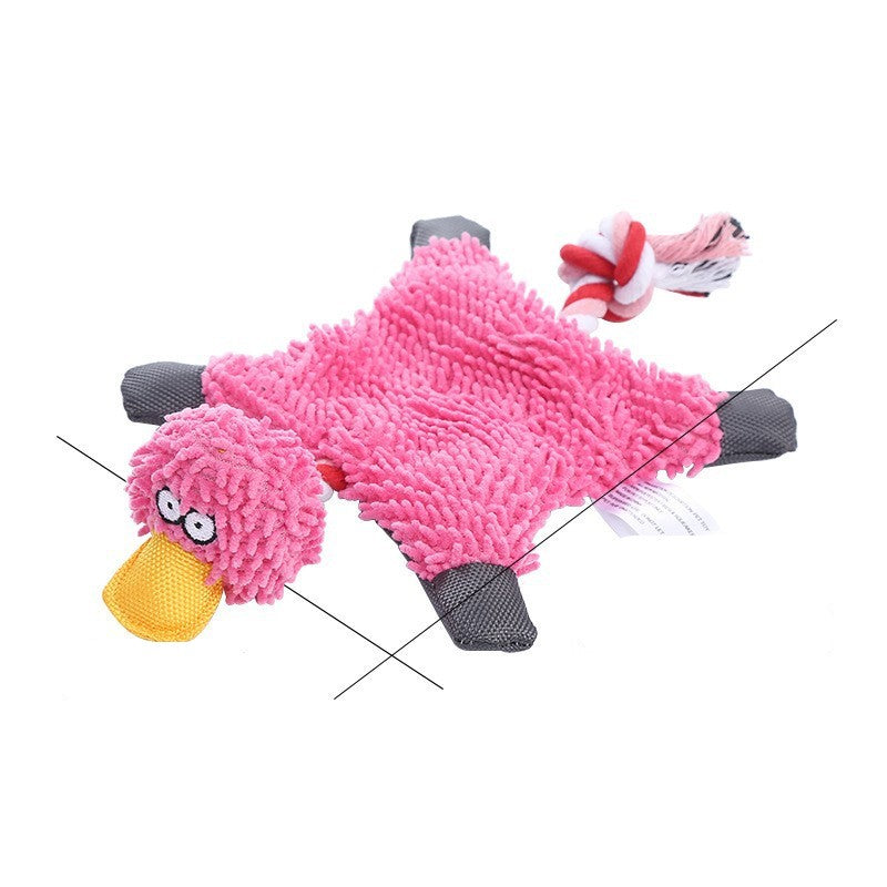 Pet Toy Donkey Shape Corduroy Chew For Dogs Puppy Squeaker