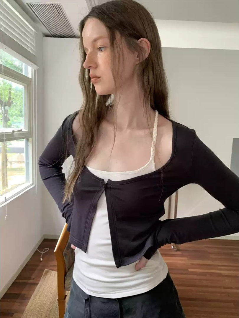 Women's Knit Cardigan & Cami Two-Piece Set