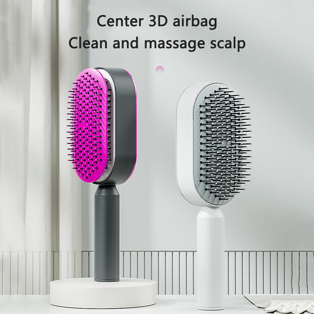 Self Cleaning Hair Brush For Women One-key Loss Airbag Massage