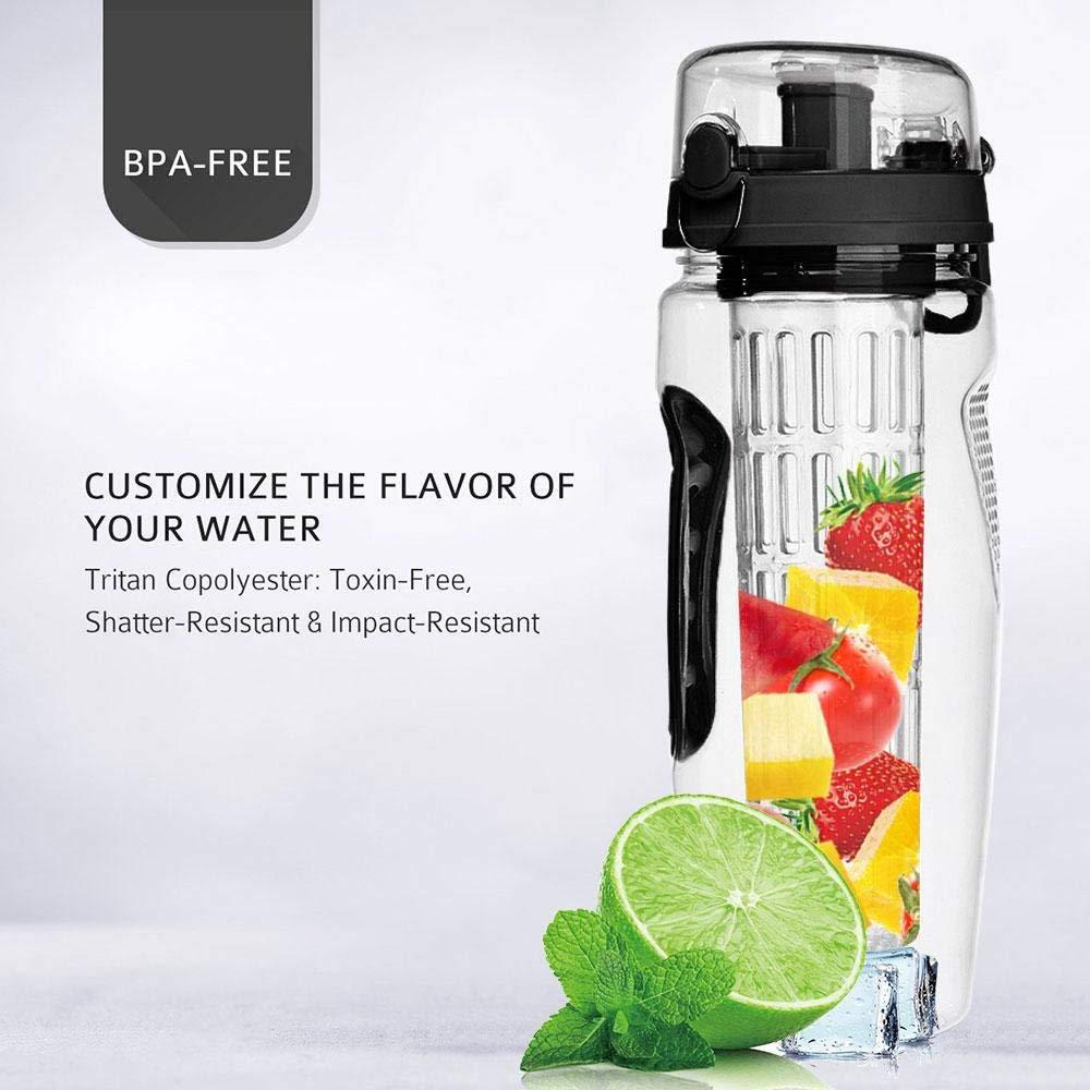 32Oz Fruit Infusing Infuser Water Bottle BPA Plastic Sport