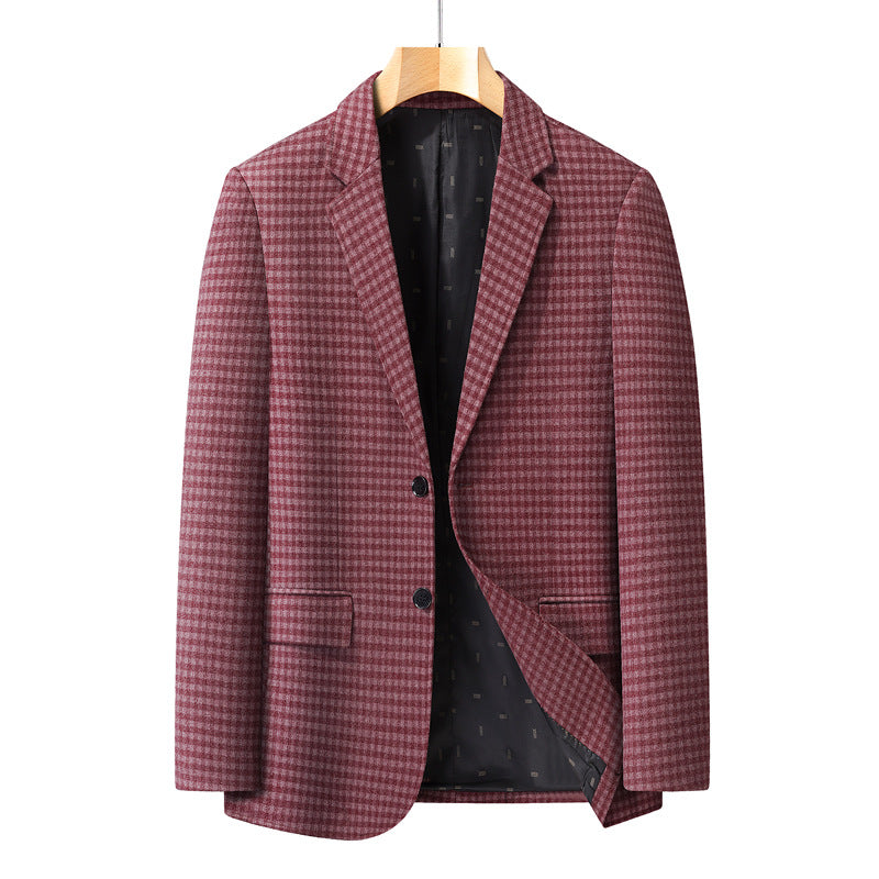 Men's Business Casual Jacket with Warm Fleece Lining
