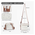 Women's Vegan Leather RFID Crossbody Purse with Built-In Wallet
